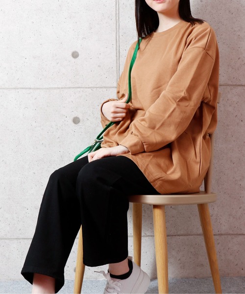 NinaetLina（ニナエリナ）の「チュニックトレーナー（Tシャツ/カットソー・レディース・ブラック/ベージュ/モカ/グレー・L/M）」の16枚目の写真