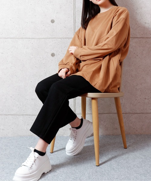NinaetLina（ニナエリナ）の「チュニックトレーナー（Tシャツ/カットソー・レディース・ブラック/ベージュ/モカ/グレー・L/M）」の17枚目の写真