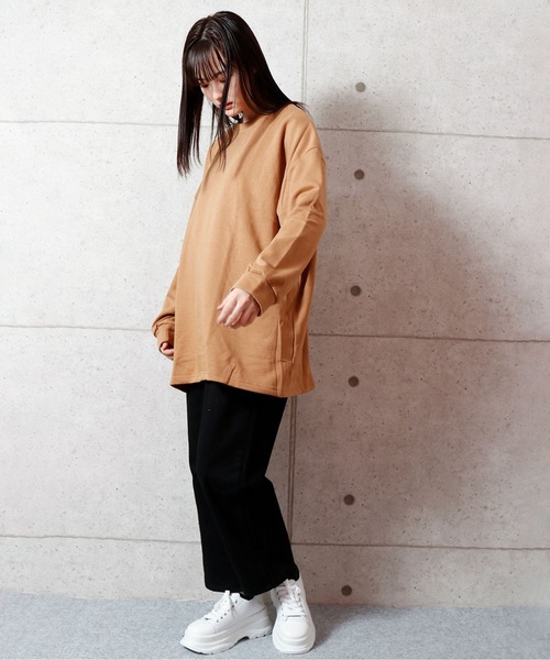 NinaetLina（ニナエリナ）の「チュニックトレーナー（Tシャツ/カットソー・レディース・ブラック/ベージュ/モカ/グレー・L/M）」の18枚目の写真