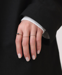 Lilas（リラ）の「オーバルオニキスブラックダイヤリング K10（リング