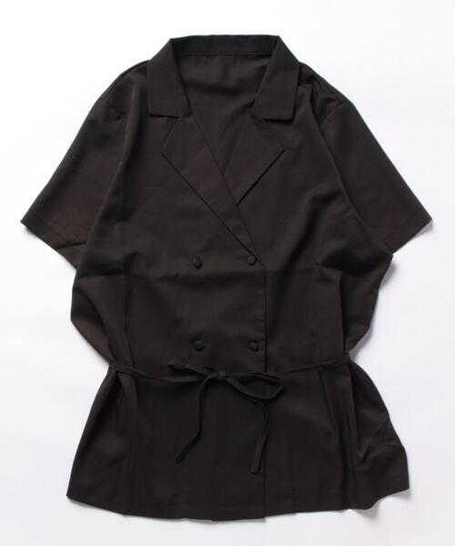 KOBE LETTUCE（コウベレタス）の「ジャケットブラウス（シャツ/ブラウス・レディース・ブラック/ブラウン系/ベージュ/ブルー・FREE）」の2枚目の写真