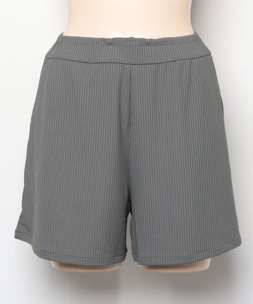 Ungrid(アングリッド)の「【ムラサキスポーツ別注】UNGRID/アングリッド 水陸両用/リブ素材/無地ショートパンツ 623120(水着・レディース・ブラック/ネイビー/ブラウン・M)」の6枚目の写真