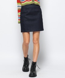 【FEMININE】タイトデニムミニスカート