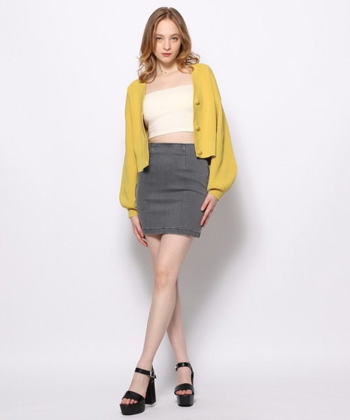 FOREVER 21（フォーエバー トゥエンティーワン）の「【FEMININE】タイトデニムミニスカート（デニムスカート・レディース・ダークブルー/ライトインディゴブルー/ブラック・MEDIUM/SMALL/LARGE）」の5枚目の写真