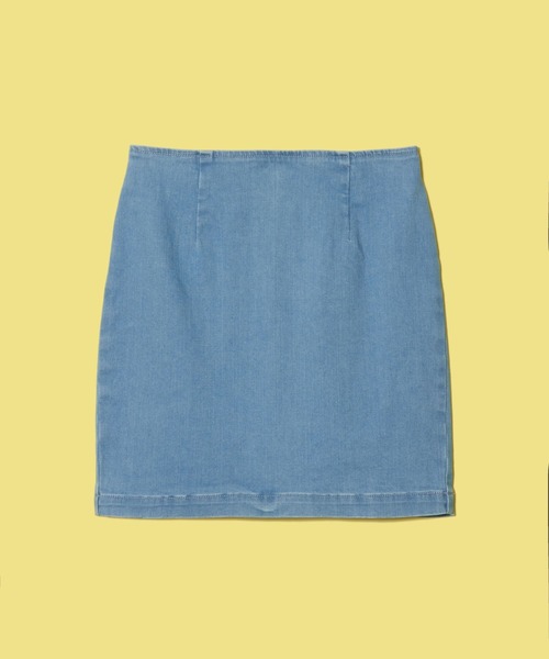 FOREVER 21（フォーエバー トゥエンティーワン）の「【FEMININE】タイトデニムミニスカート（デニムスカート・レディース・ダークブルー/ライトインディゴブルー/ブラック・MEDIUM/SMALL/LARGE）」の4枚目の写真