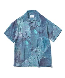 【RAINMAKER/レインメーカー】OPEN COLLAR S/S SHIRT-PEACOCK