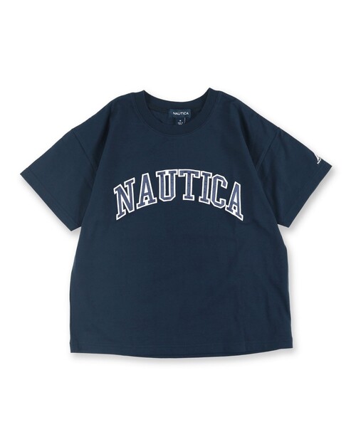 NAUTICA（ノーティカ）の「【NAUTICA/ノーティカ】サテンアップリケロゴ半袖Tシャツ（Tシャツ/カットソー・キッズ・グリーン/杢グレー/オフホワイト/オレンジ/ネイビー・M/L/XL/XS/S）」の11枚目の写真