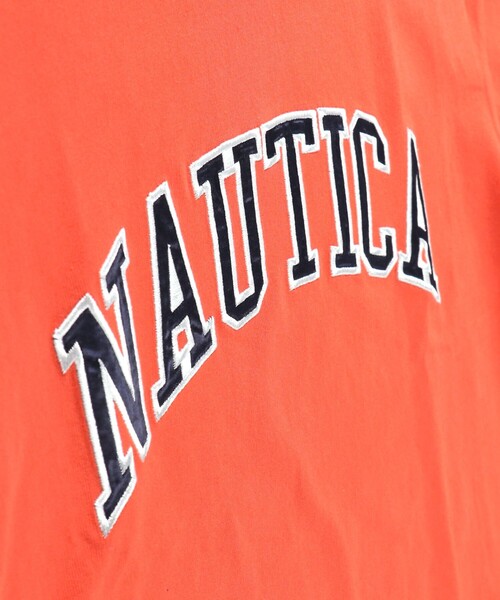 NAUTICA（ノーティカ）の「【NAUTICA/ノーティカ】サテンアップリケロゴ半袖Tシャツ（Tシャツ/カットソー・キッズ・グリーン/杢グレー/オフホワイト/オレンジ/ネイビー・M/L/XL/XS/S）」の12枚目の写真