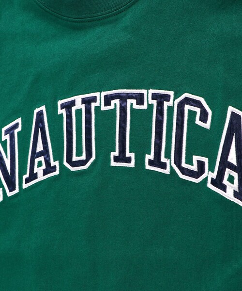 NAUTICA（ノーティカ）の「【NAUTICA/ノーティカ】サテンアップリケロゴ半袖Tシャツ（Tシャツ/カットソー・キッズ・グリーン/杢グレー/オフホワイト/オレンジ/ネイビー・M/L/XL/XS/S）」の13枚目の写真