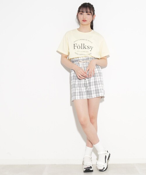 PINK-latte(ピンクラテ)の「◆【130cmサイズあり】らくちん♪ウエストドロストショートキュロット(その他パンツ・キッズ・ブラック/ブルー系9/ブルー系8/ホワイト系4・16/14/13/15 )」の21枚目の写真