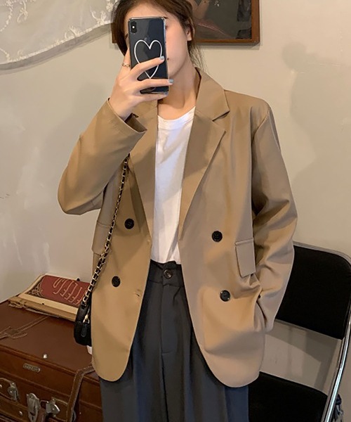 NinaetLina（ニナエリナ）の「テーラードジャケット（テーラードジャケット・レディース・ベージュ/ブラック・M/L）」の3枚目の写真