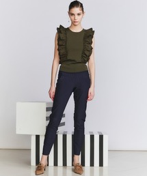 一回着用●sov. ソブ●ボリュームフリル ノースリーブ ニット●黒 ブラック 一回着用○sov. ソブ○ボリュームフリル ノースリーブ ニット○黒