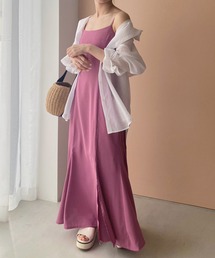 one after another NICE CLAUP | バッククロス/シャーリングキャミワンピース(ワンピース)