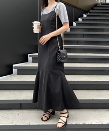 one after another NICE CLAUP | バッククロス/シャーリングキャミワンピース(ワンピース)