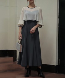 シフォンコンビネーションマーメイドドレス