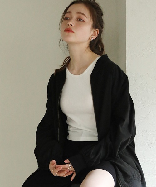 aity(アイティ)の「パフスリーブロング丈MA-1(MA-1・レディース・ブラック/ベージュ/カーキ・M)」の19枚目の写真
