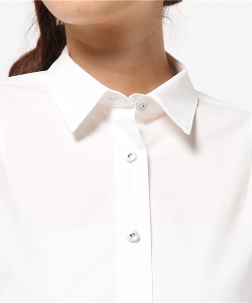 La TOTALITE（ラトータリテ）の「タイプライター フレンチシャツ。（シャツ/ブラウス・レディース・バーガンディー/ホワイト/ベージュ・FREE）」の6枚目の写真