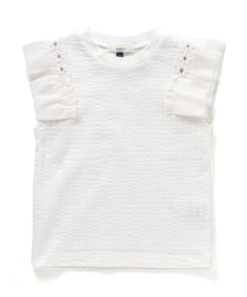 Seraph（セラフ）の「チュールフリルタンクトップ（タンクトップ・キッズ・オフホワイト/ラベンダー/ピンク/ライム・100/95/120/90/80/130/140/110）」の2枚目の写真