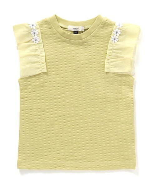 Seraph（セラフ）の「チュールフリルタンクトップ（タンクトップ・キッズ・オフホワイト/ラベンダー/ピンク/ライム・100/95/120/90/80/130/140/110）」の10枚目の写真