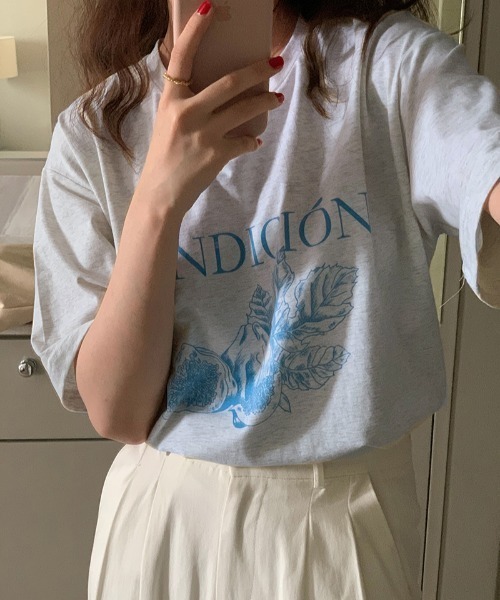 mebole（メボレ）の「フルーツプリントtee（Tシャツ/カットソー・レディース・グレー・FREE）」の8枚目の写真