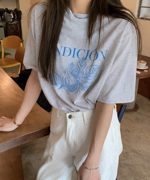 mebole（メボレ）の「フルーツプリントtee（Tシャツ/カットソー・レディース・グレー・FREE）」の9枚目の写真