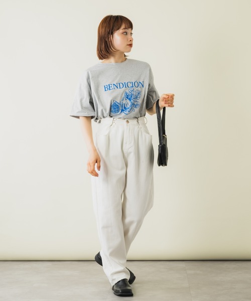 mebole（メボレ）の「フルーツプリントtee（Tシャツ/カットソー・レディース・グレー・FREE）」の10枚目の写真