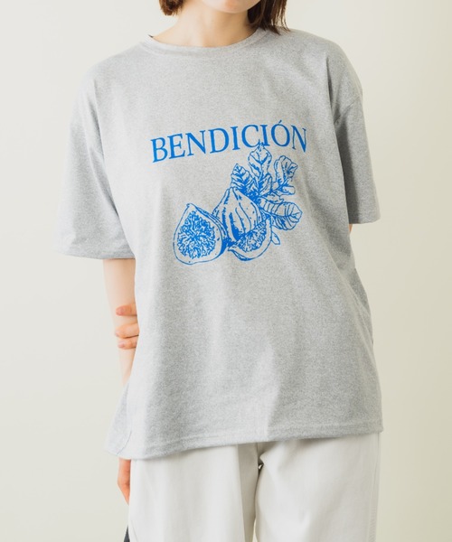 mebole（メボレ）の「フルーツプリントtee（Tシャツ/カットソー・レディース・グレー・FREE）」の14枚目の写真