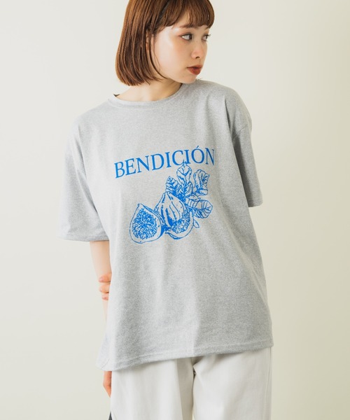 mebole（メボレ）の「フルーツプリントtee（Tシャツ/カットソー・レディース・グレー・FREE）」の12枚目の写真