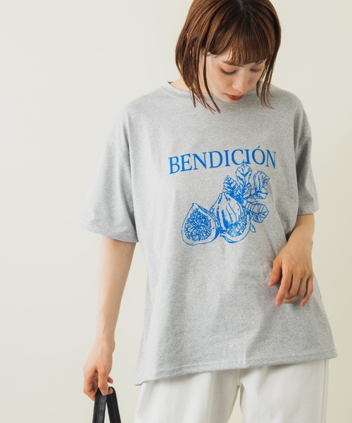 mebole（メボレ）の「フルーツプリントtee（Tシャツ/カットソー・レディース・グレー・FREE）」の13枚目の写真