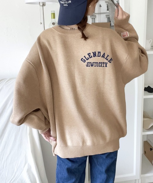 Java（ジャバ）の「《JAVAジャバ 別注》冬に大活躍!4wayダブルジャガードクルーネック オーバーサイズ ニット（ニット/セーター・レディース・アイボリー/ベージュ/グレイッシュベージュ/ブラック/グリーン/ブルー・LARGE/MEDIUM/SMALL/X-LARGE）」の19枚目の写真