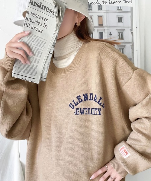 Java（ジャバ）の「《JAVAジャバ 別注》冬に大活躍!4wayダブルジャガードクルーネック オーバーサイズ ニット（ニット/セーター・レディース・アイボリー/ベージュ/グレイッシュベージュ/ブラック/グリーン/ブルー・LARGE/MEDIUM/SMALL/X-LARGE）」の21枚目の写真