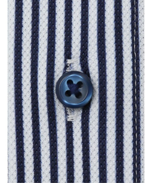 m.f.editorial（エムエフエディトリアル）の「エムエフエディトリアルメンズ/m.f.editorial:MEN Biz クールパス ボタンダウン半袖 ビズシャツ（ビジネスシャツ・メンズ・ネイビー・MEDIUM/LARGE/X-LARGE）」の5枚目の写真