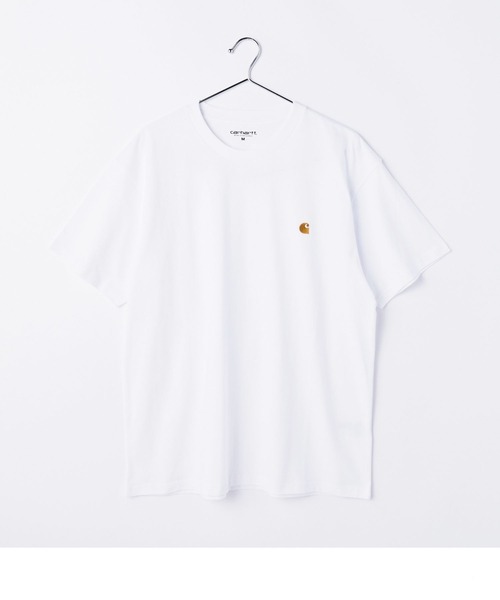 Carhartt WIP(カーハートダブリューアイピー)の「CARHARTT WIP S/S CHASE T-SHIRTカーハート ワークインプログレス ワンポイント Tシャツ(Tシャツ/カットソー・メンズ・ホワイト/ブラック/アッシュ/ダークネイビー・LARGE/X-LARGE/XX-LARGE/SMALL/MEDIUM/X-SMALL)」の2枚目の写真