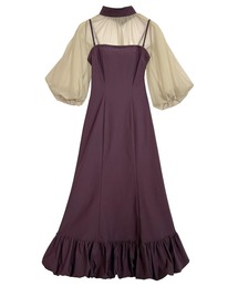 LAYERED BALLOON HEM DRESS ブラック Ameri（アメリ）の「LAYERED BALLOON HEM DRESS（ドレス）」 - WEAR