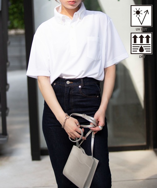 United Athle(ユナイテッドアスレ)の「【United Athle】吸水速乾!UVカット!4.1オンス スペシャルドライアスレチック ポロシャツ polo-shirts ボタンダウン ポケット付 5921(ポロシャツ・メンズ・ブラック/ロイヤルブルー/ホワイト/グレー/レッド/ネイビー/イエロー・XL/L/M/S)」の2枚目の写真