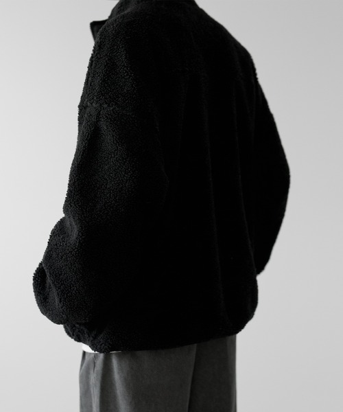 RUUBON（ルーボン）の「【RUUBON】 high neck boa jacket / ハイネック ボアジャケット（ブルゾン・メンズ・ナチュラル/ブラック/モカ・M/L/S）」の15枚目の写真