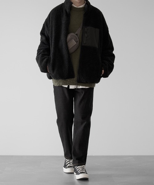 セール】【RUUBON】 high neck boa jacket / ハイネック ボア