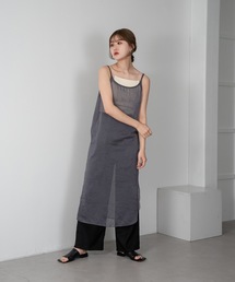 sheer layered long camisole / シアーレイヤードロングキャミソール