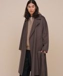 ADAM ET ROPE'(アダムエロペ)のメリノウール ダブルフェイス セミダブル オーバー コート / マフラー付き / 超軽量 / ユニセックス