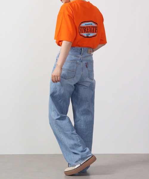 MODISH GAZE(モディシュガゼ)の「MODISH GAZE STRENGTHオーバルロゴTシャツ 半袖(Tシャツ/カットソー・メンズ・オレンジ/ピンク/ホワイト/ブラック・M/L/XL)」の10枚目の写真