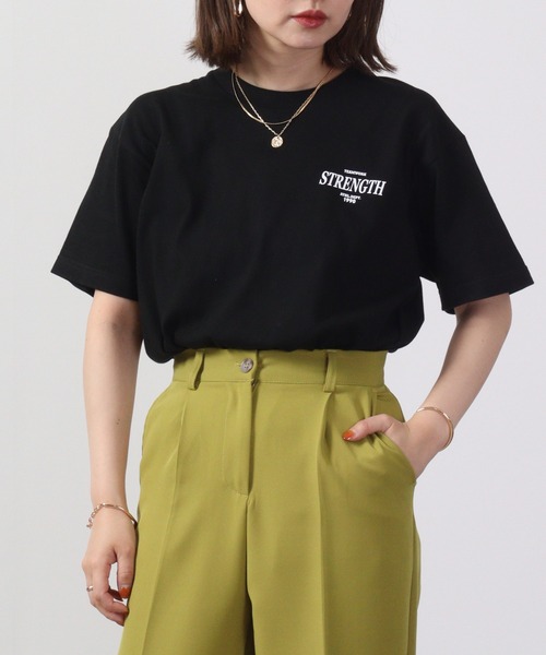 MODISH GAZE(モディシュガゼ)の「MODISH GAZE STRENGTHオーバルロゴTシャツ 半袖(Tシャツ/カットソー・メンズ・オレンジ/ピンク/ホワイト/ブラック・M/L/XL)」の11枚目の写真