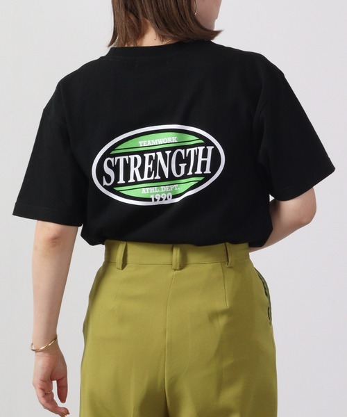 MODISH GAZE(モディシュガゼ)の「MODISH GAZE STRENGTHオーバルロゴTシャツ 半袖(Tシャツ/カットソー・メンズ・オレンジ/ピンク/ホワイト/ブラック・M/L/XL)」の14枚目の写真
