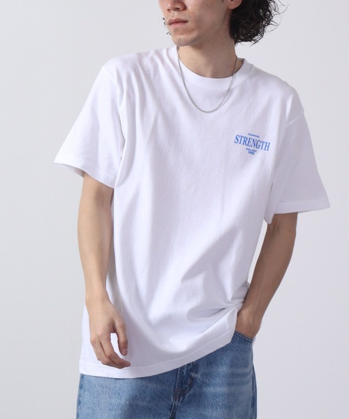 MODISH GAZE(モディシュガゼ)の「MODISH GAZE STRENGTHオーバルロゴTシャツ 半袖(Tシャツ/カットソー・メンズ・オレンジ/ピンク/ホワイト/ブラック・M/L/XL)」の18枚目の写真