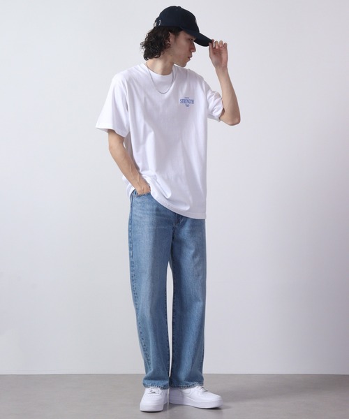 MODISH GAZE(モディシュガゼ)の「MODISH GAZE STRENGTHオーバルロゴTシャツ 半袖(Tシャツ/カットソー・メンズ・オレンジ/ピンク/ホワイト/ブラック・M/L/XL)」の21枚目の写真