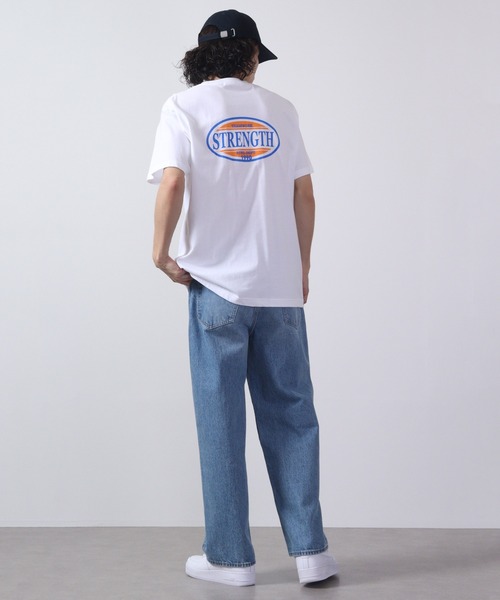 MODISH GAZE(モディシュガゼ)の「MODISH GAZE STRENGTHオーバルロゴTシャツ 半袖(Tシャツ/カットソー・メンズ・オレンジ/ピンク/ホワイト/ブラック・M/L/XL)」の22枚目の写真