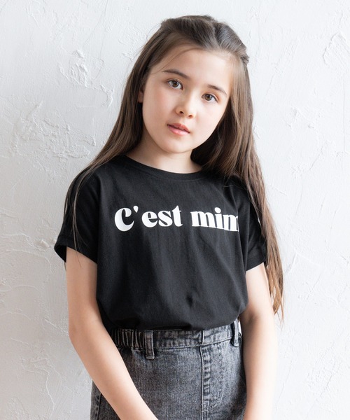 coca(coca)(コカ)の「【WEB限定セール】キッズ 親子お揃いフレンチスリーブアソートTシャツ(Tシャツ/カットソー・キッズ・A/B/C/D/ブラック/ライトピンク/アイボリー/ホワイト・110/120/130/140)」の1枚目の写真