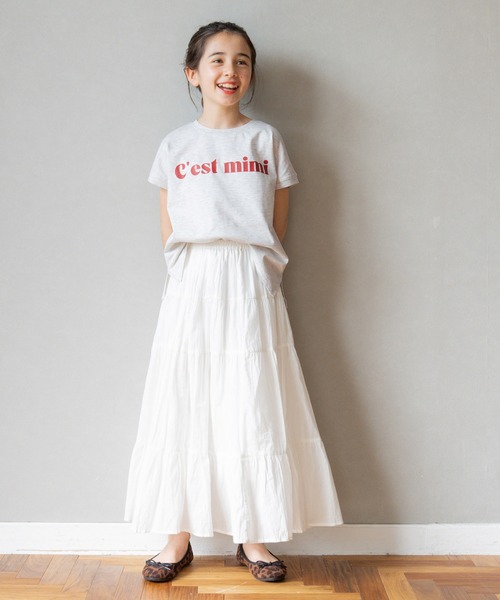 coca(coca)(コカ)の「【WEB限定セール】キッズ 親子お揃いフレンチスリーブアソートTシャツ(Tシャツ/カットソー・キッズ・A/B/C/D/ブラック/ライトピンク/アイボリー/ホワイト・110/120/130/140)」の20枚目の写真