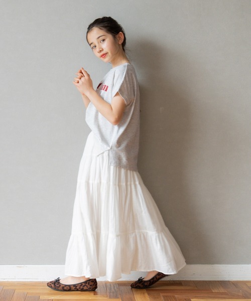 coca(coca)(コカ)の「【WEB限定セール】キッズ 親子お揃いフレンチスリーブアソートTシャツ(Tシャツ/カットソー・キッズ・A/B/C/D/ブラック/ライトピンク/アイボリー/ホワイト・110/120/130/140)」の22枚目の写真