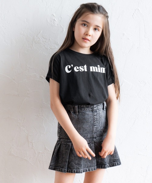 coca(coca)(コカ)の「【WEB限定セール】キッズ 親子お揃いフレンチスリーブアソートTシャツ(Tシャツ/カットソー・キッズ・A/B/C/D/ブラック/ライトピンク/アイボリー/ホワイト・110/120/130/140)」の13枚目の写真