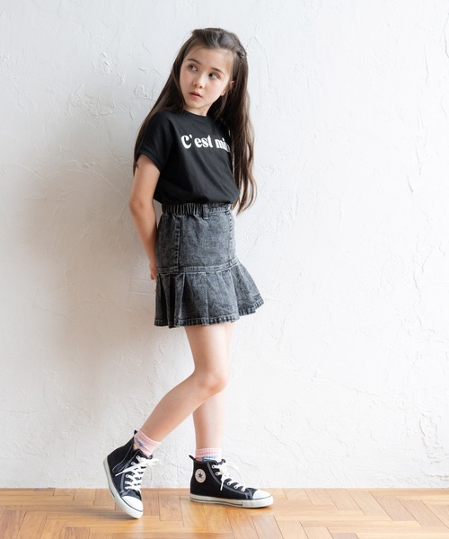 coca(coca)(コカ)の「【WEB限定セール】キッズ 親子お揃いフレンチスリーブアソートTシャツ(Tシャツ/カットソー・キッズ・A/B/C/D/ブラック/ライトピンク/アイボリー/ホワイト・110/120/130/140)」の14枚目の写真